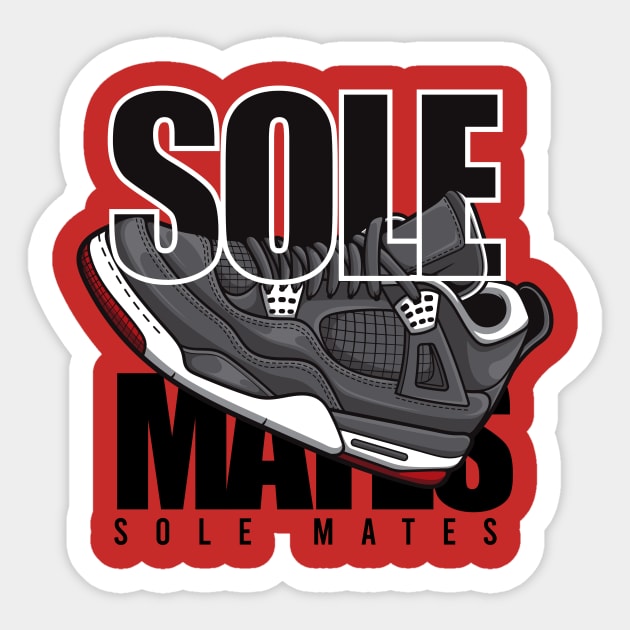 AJ 4 Retro Bred Shoes Sticker by milatees